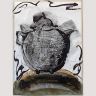 Ein keramisches Bild auf einer hauchdünnen Porzellanplatte anläßlich der Ausstellung „Teegesellschaften” in Rheinsberg. 25 cm x 34 cm
